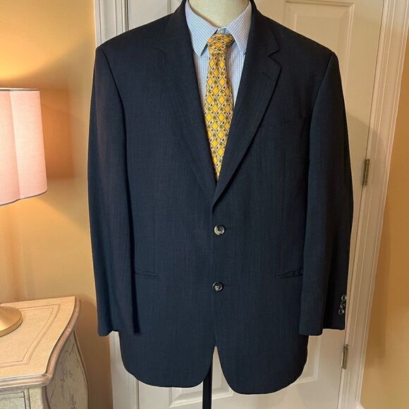 EUC Hugo Boss Charcoal Gray Classic‎ Wool Blazer Sport Coat Size 42S 42 Short - Picture 1 of 7